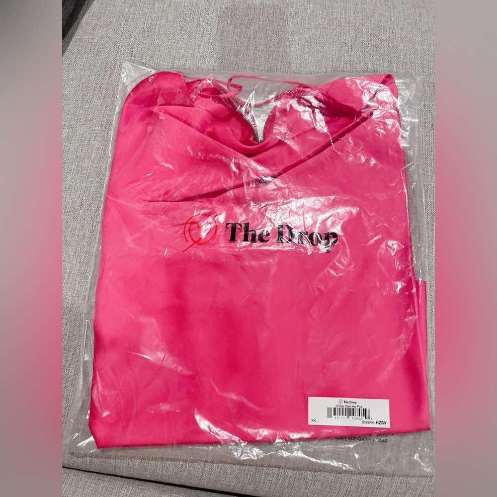 The Drop Women's Christy Cowl Neck Cami Silky Stretch Top, Hot Pink - Picture 8 of 9